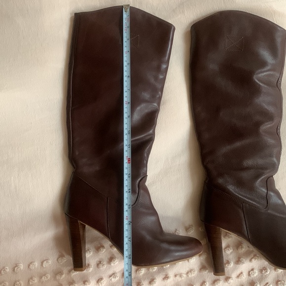 Zara Dark Brown Chocolate Leather Boots, size 8 US / 39 EU - Picture 8 of 12